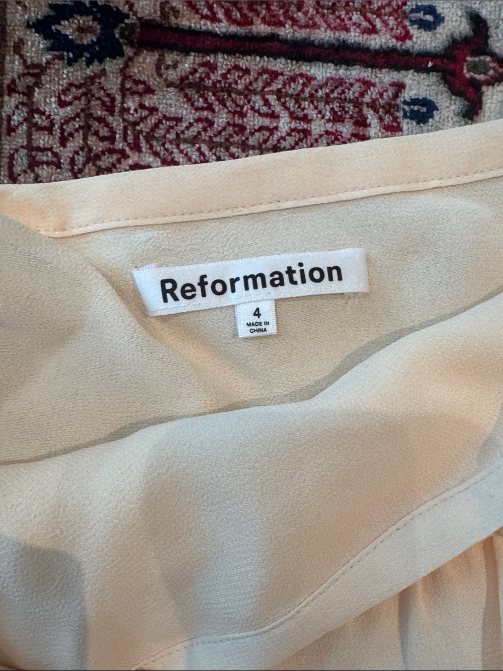 Reformation Cream Tiered Ruffle Mini Skirt - Picture 2 of 4